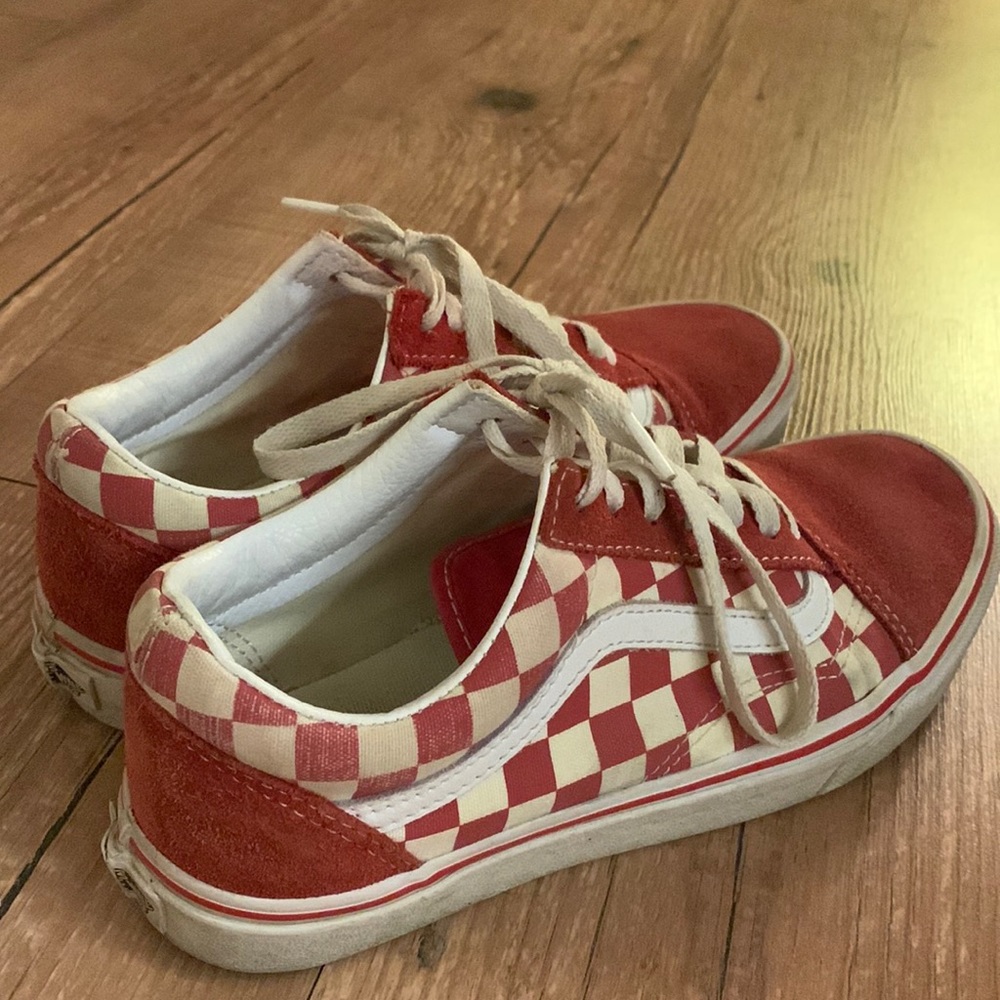 vans red checkered shoes